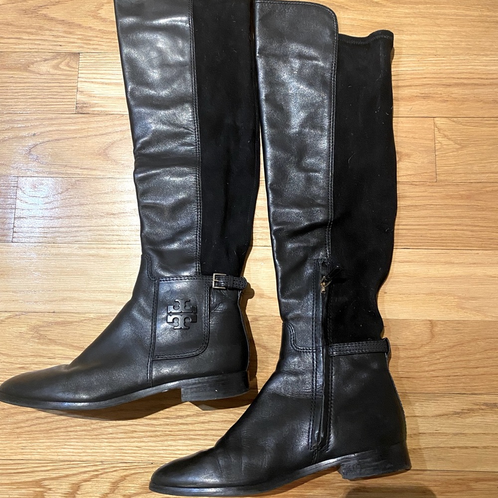 Tory Burch Suede and Leather Boots